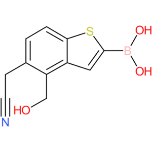 2-borono-4-(hydroxymethyl)benzothiophene-5-acetonitrile