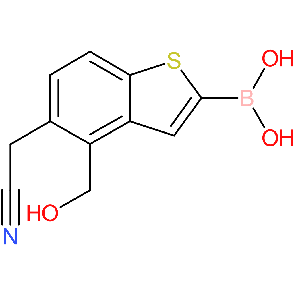 2-borono-4-(hydroxymethyl)benzothiophene-5-acetonitrile