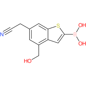 2-borono-4-(hydroxymethyl)benzothiophene-6-acetonitrile