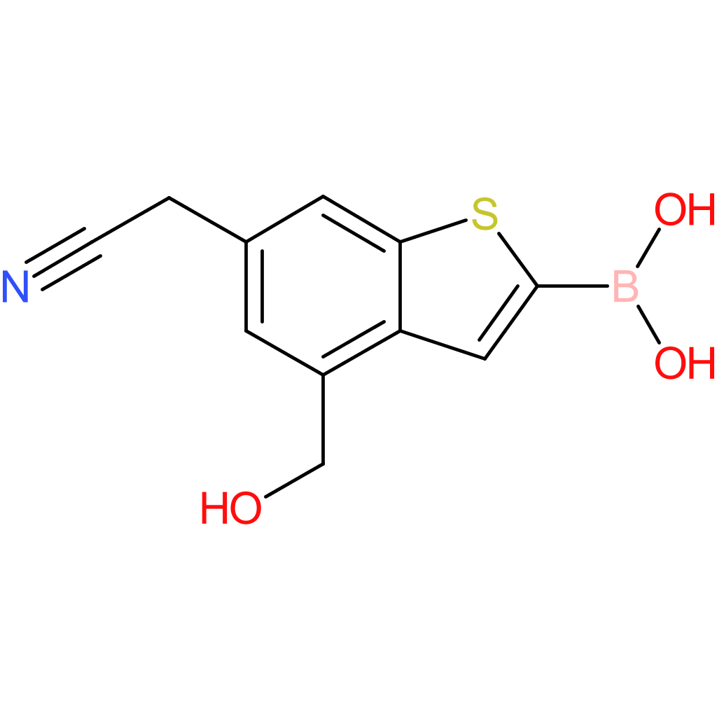 2-borono-4-(hydroxymethyl)benzothiophene-6-acetonitrile