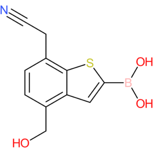 2-borono-4-(hydroxymethyl)benzothiophene-7-acetonitrile