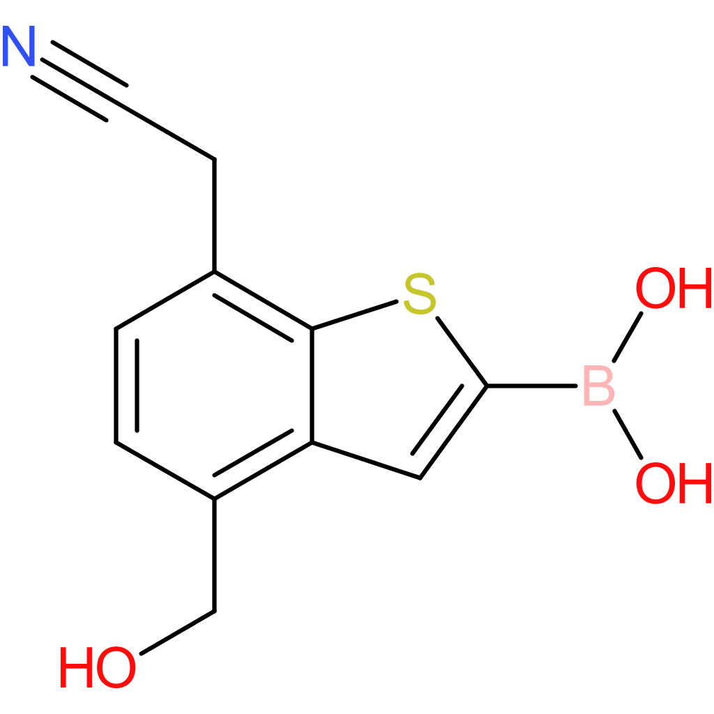 2-borono-4-(hydroxymethyl)benzothiophene-7-acetonitrile