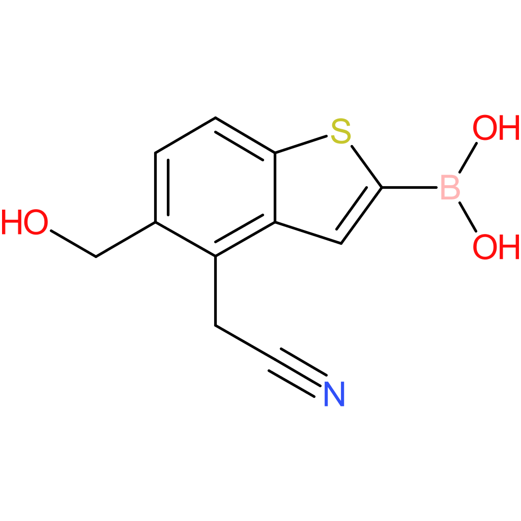 2-borono-5-(hydroxymethyl)benzothiophene-4-acetonitrile