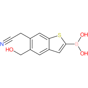 2-borono-5-(hydroxymethyl)benzothiophene-6-acetonitrile