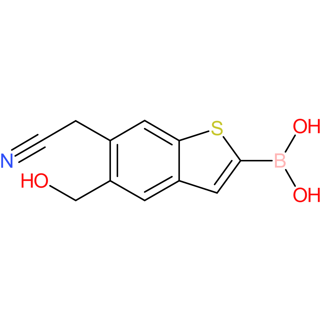 2-borono-5-(hydroxymethyl)benzothiophene-6-acetonitrile