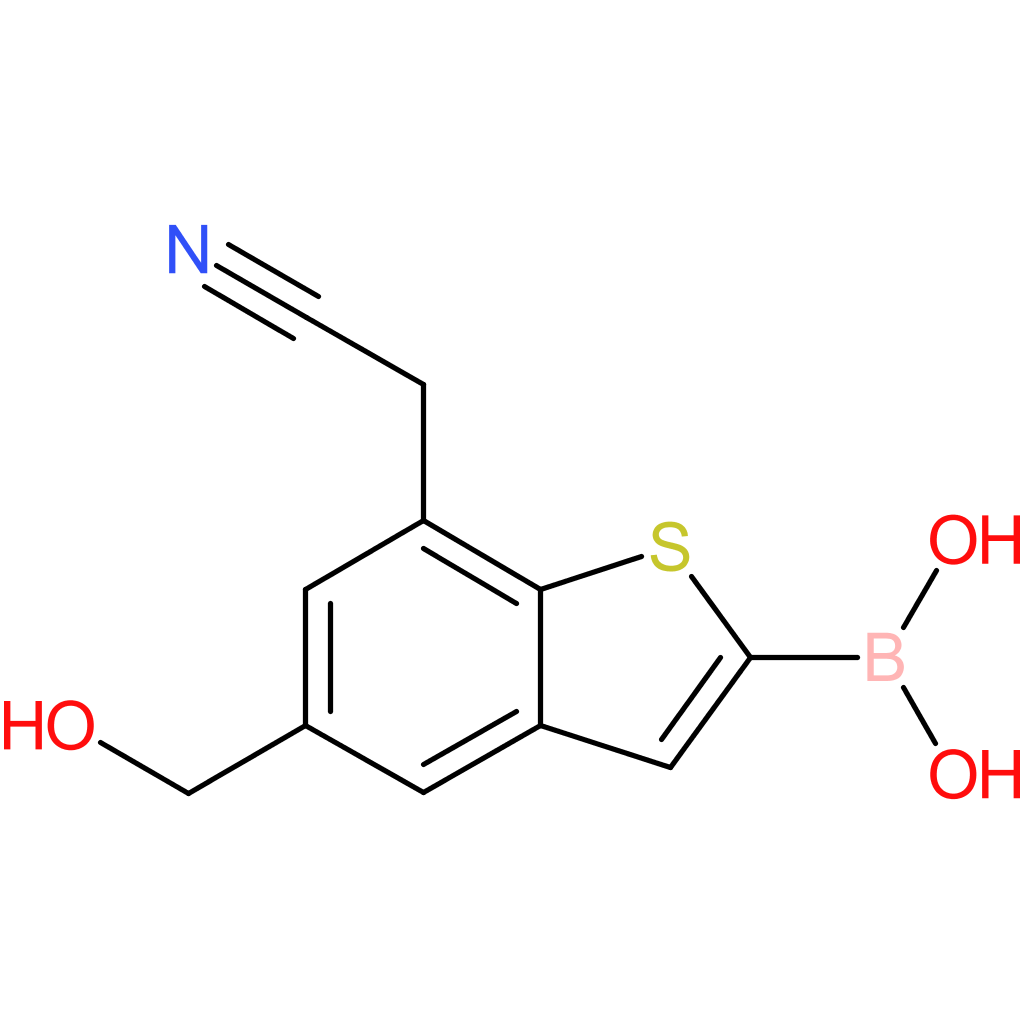 2-borono-5-(hydroxymethyl)benzothiophene-7-acetonitrile