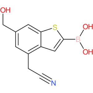 2-borono-6-(hydroxymethyl)benzothiophene-4-acetonitrile