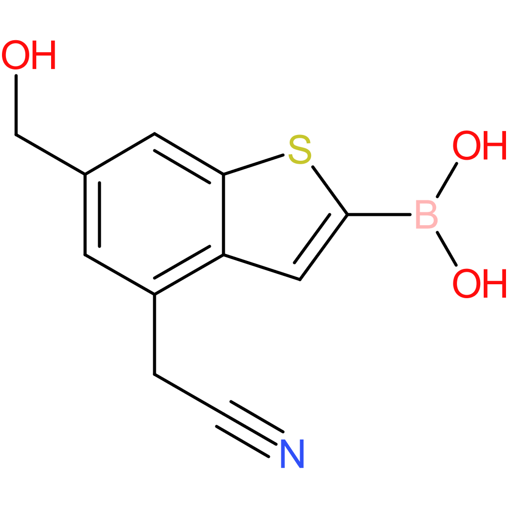 2-borono-6-(hydroxymethyl)benzothiophene-4-acetonitrile