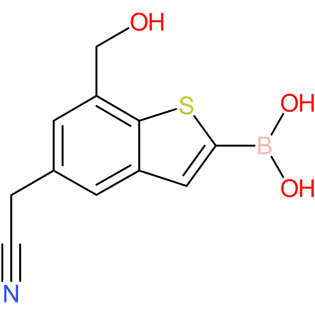 2-borono-7-(hydroxymethyl)benzothiophene-5-acetonitrile