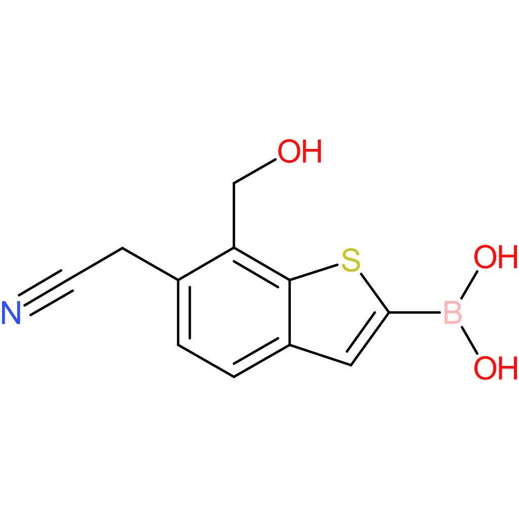 2-borono-7-(hydroxymethyl)benzothiophene-6-acetonitrile
