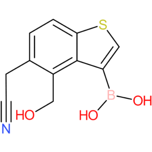 3-borono-4-(hydroxymethyl)benzothiophene-5-acetonitrile