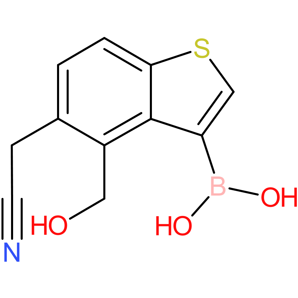 3-borono-4-(hydroxymethyl)benzothiophene-5-acetonitrile