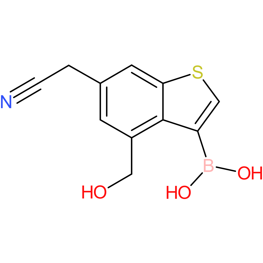 3-borono-4-(hydroxymethyl)benzothiophene-6-acetonitrile