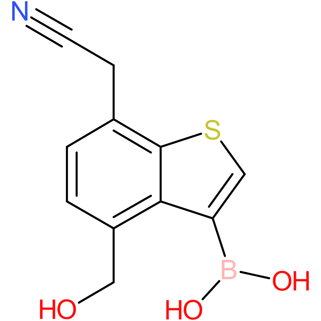 3-borono-4-(hydroxymethyl)benzothiophene-7-acetonitrile