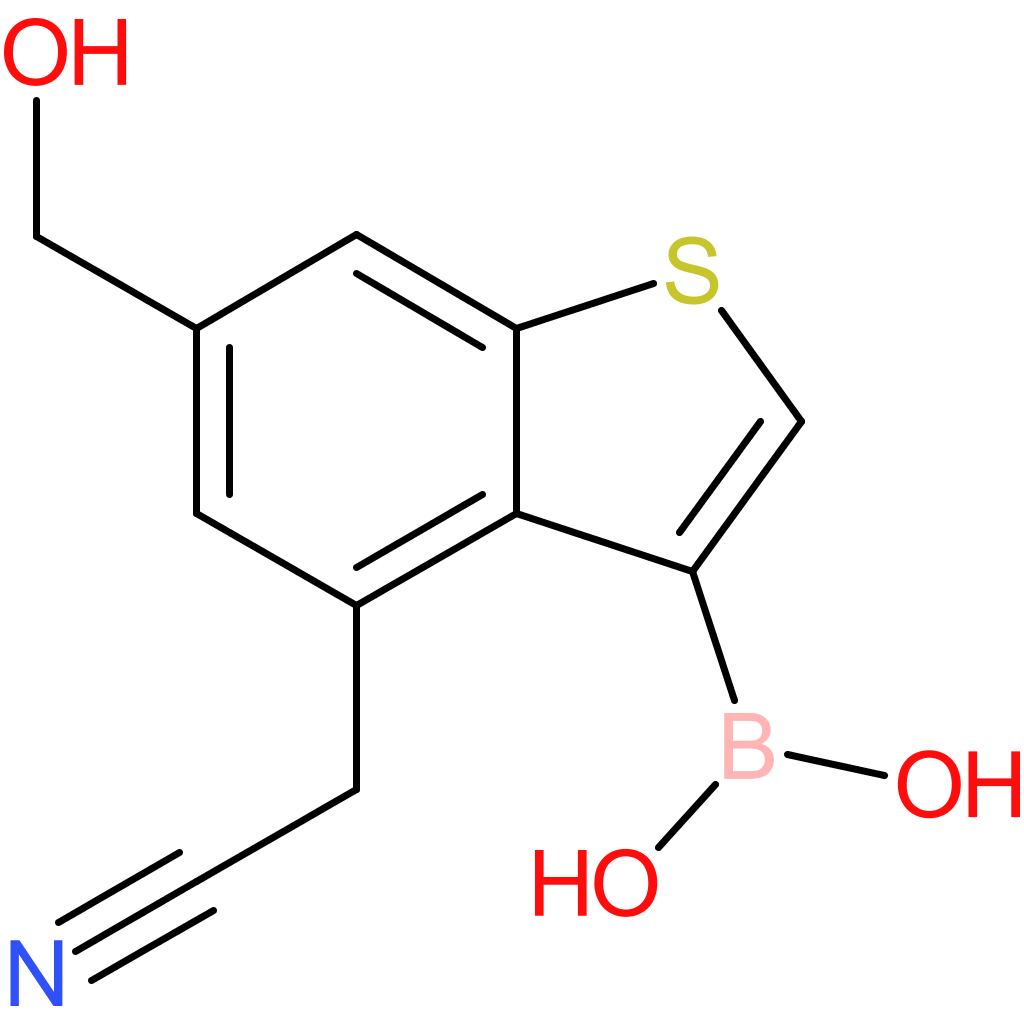 3-borono-6-(hydroxymethyl)benzothiophene-4-acetonitrile