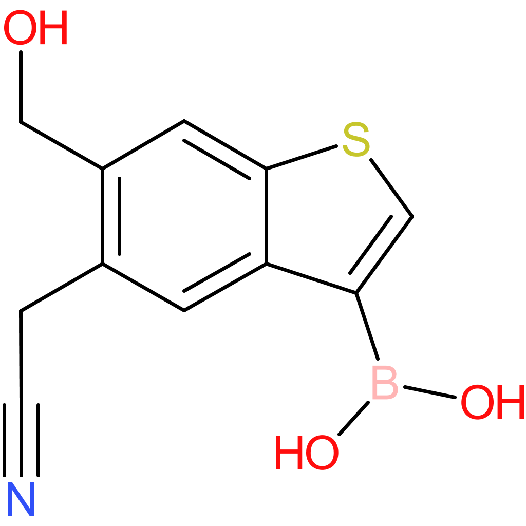3-borono-6-(hydroxymethyl)benzothiophene-5-acetonitrile