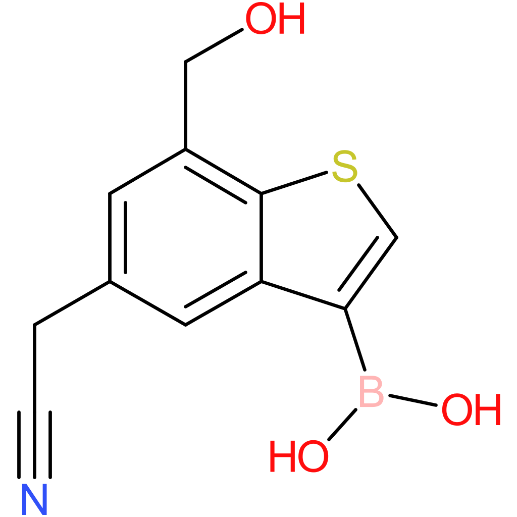 3-borono-7-(hydroxymethyl)benzothiophene-5-acetonitrile