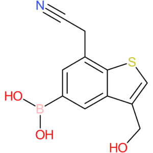 5-borono-3-(hydroxymethyl)benzothiophene-7-acetonitrile
