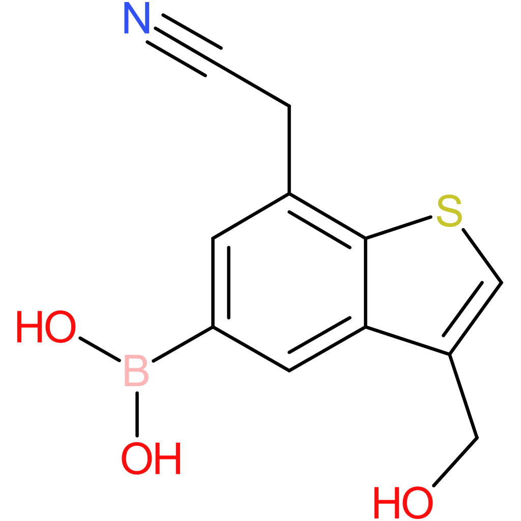 5-borono-3-(hydroxymethyl)benzothiophene-7-acetonitrile