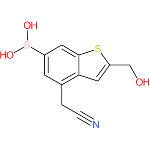 6-borono-2-(hydroxymethyl)benzothiophene-4-acetonitrile