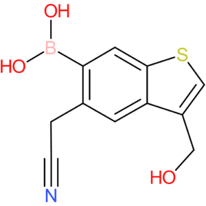 6-borono-3-(hydroxymethyl)benzothiophene-5-acetonitrile