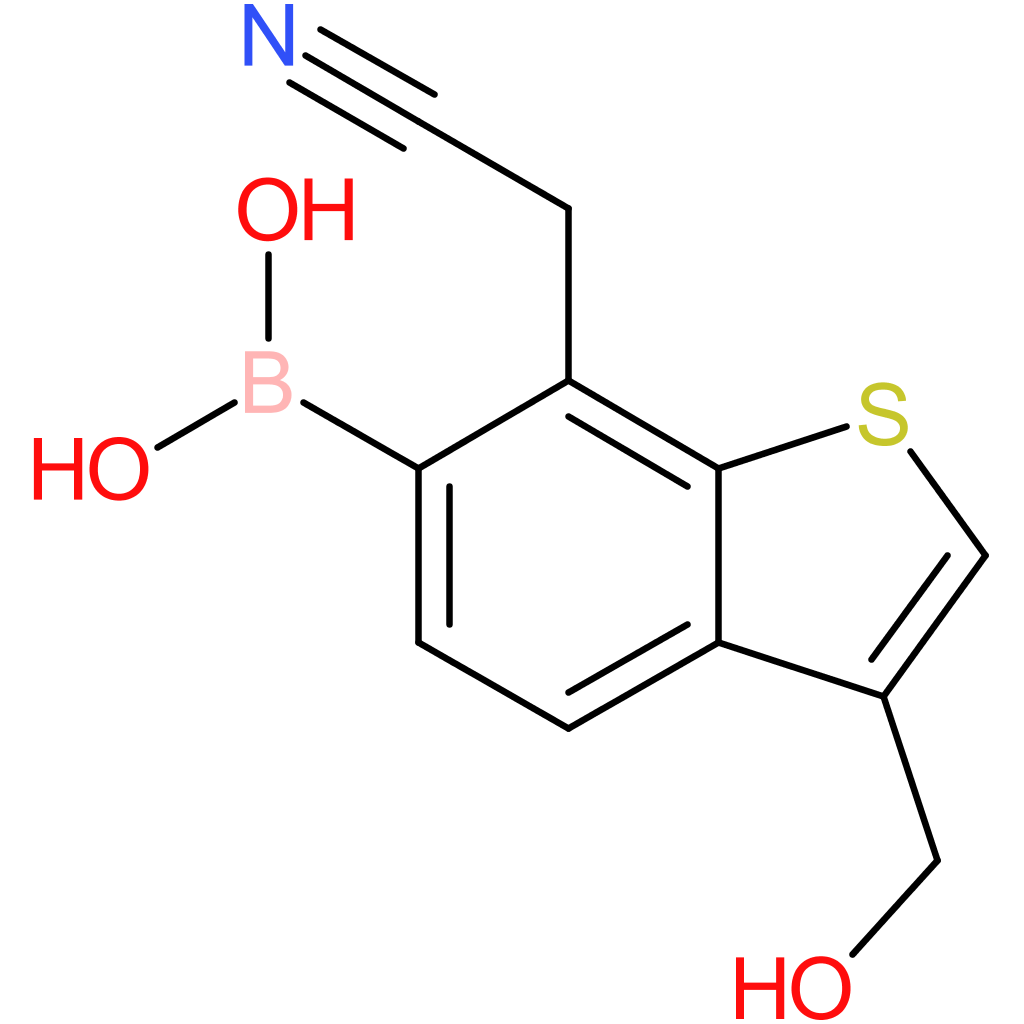 6-borono-3-(hydroxymethyl)benzothiophene-7-acetonitrile