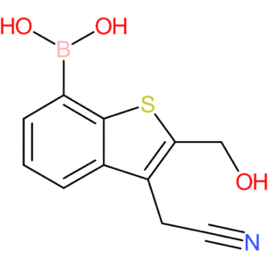 7-borono-2-(hydroxymethyl)benzothiophene-3-acetonitrile