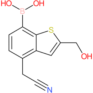 7-borono-2-(hydroxymethyl)benzothiophene-4-acetonitrile