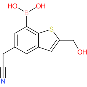 7-borono-2-(hydroxymethyl)benzothiophene-5-acetonitrile