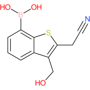 7-borono-3-(hydroxymethyl)benzothiophene-2-acetonitrile