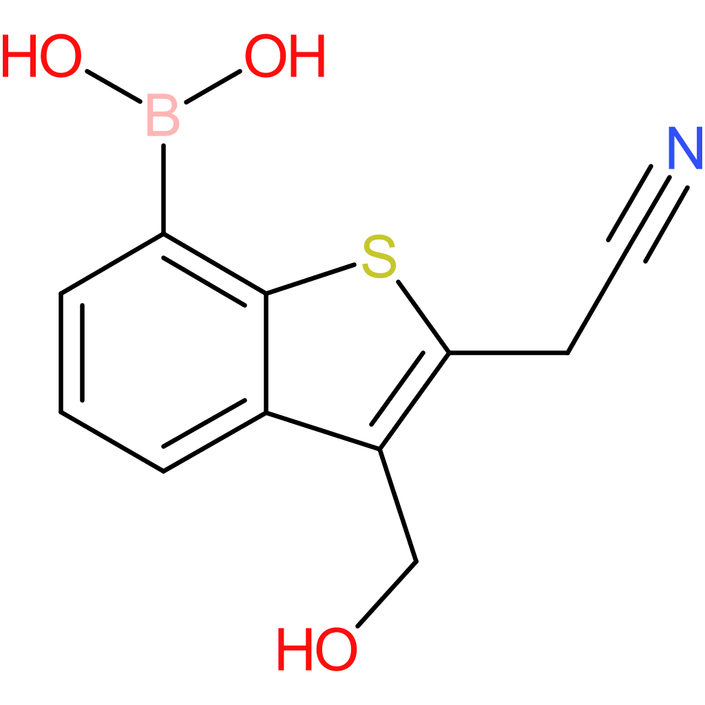 7-borono-3-(hydroxymethyl)benzothiophene-2-acetonitrile