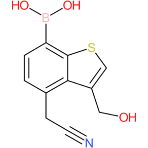 7-borono-3-(hydroxymethyl)benzothiophene-4-acetonitrile