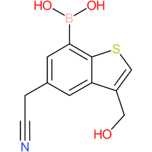 7-borono-3-(hydroxymethyl)benzothiophene-5-acetonitrile