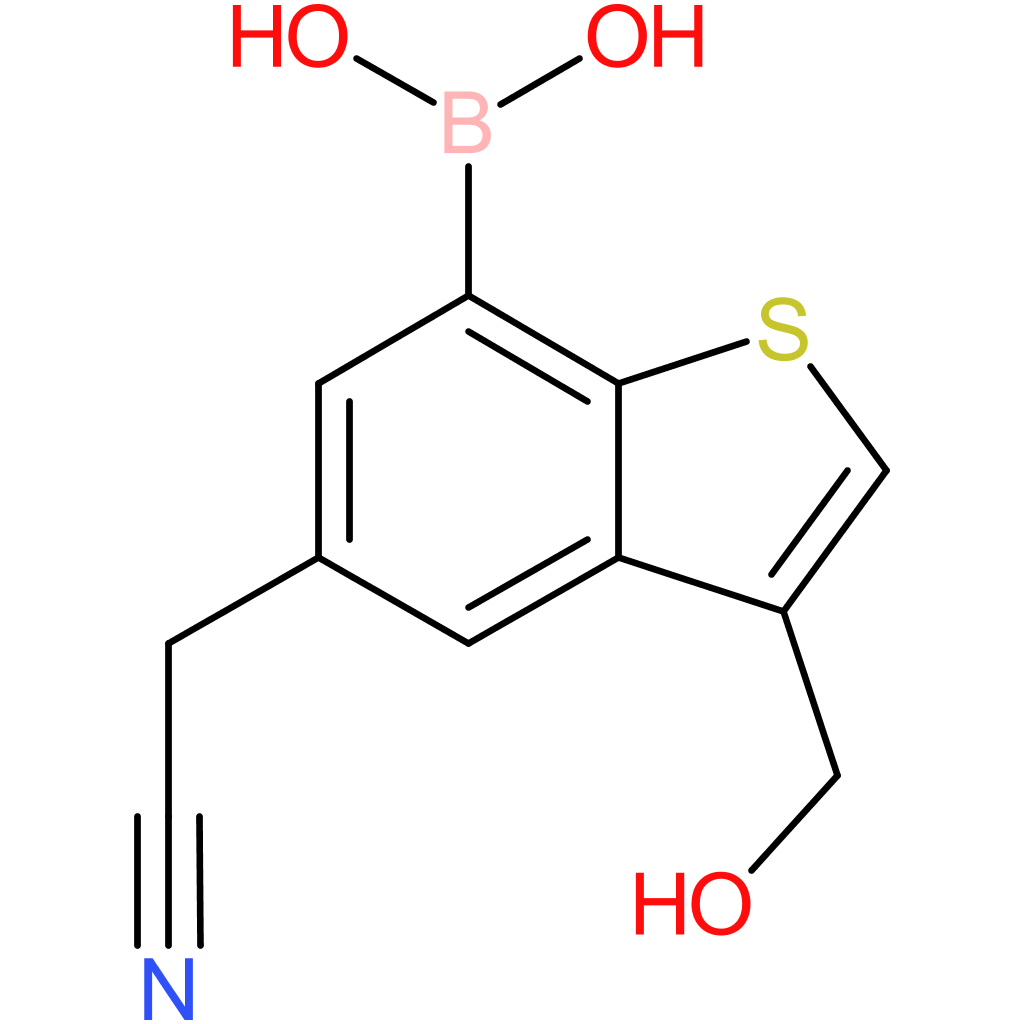 7-borono-3-(hydroxymethyl)benzothiophene-5-acetonitrile
