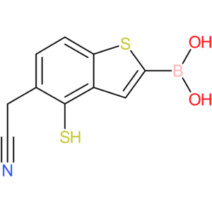 2-borono-4-mercaptobenzothiophene-5-acetonitrile