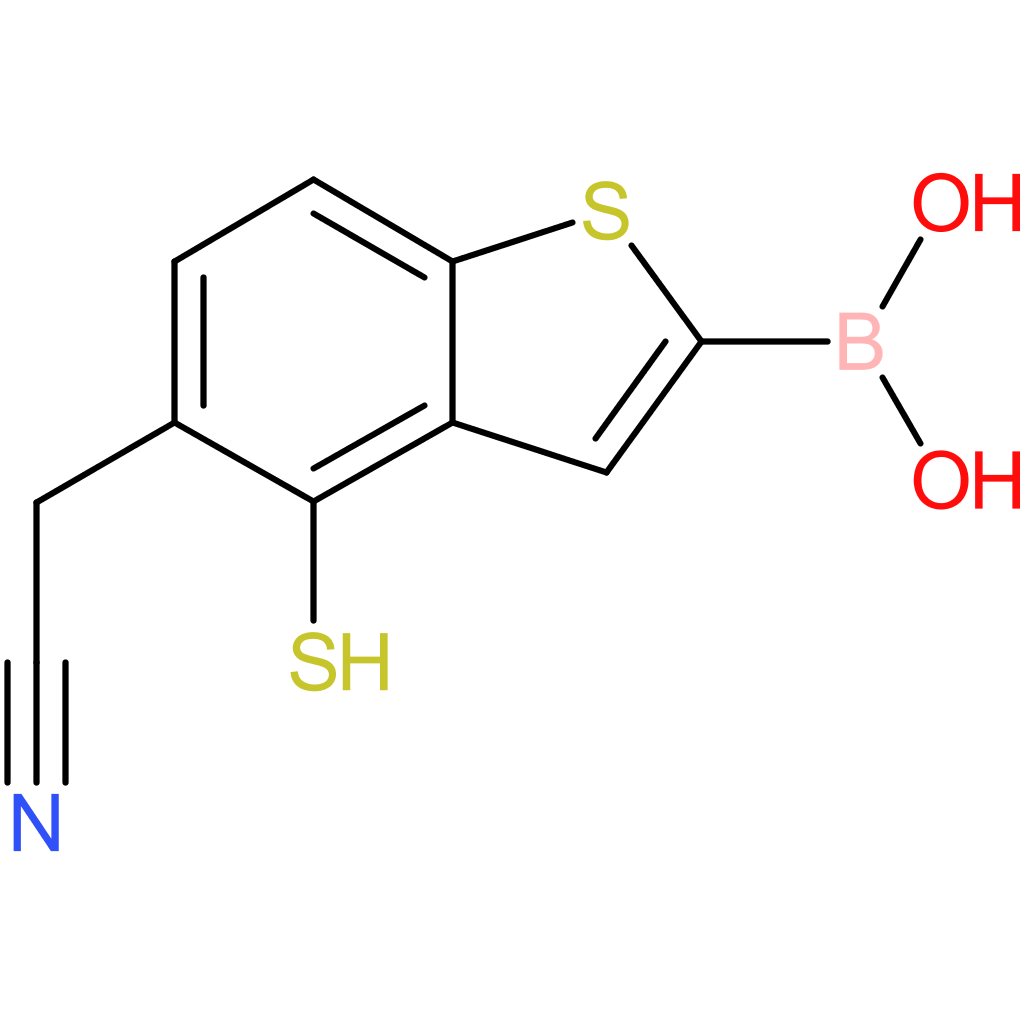 2-borono-4-mercaptobenzothiophene-5-acetonitrile