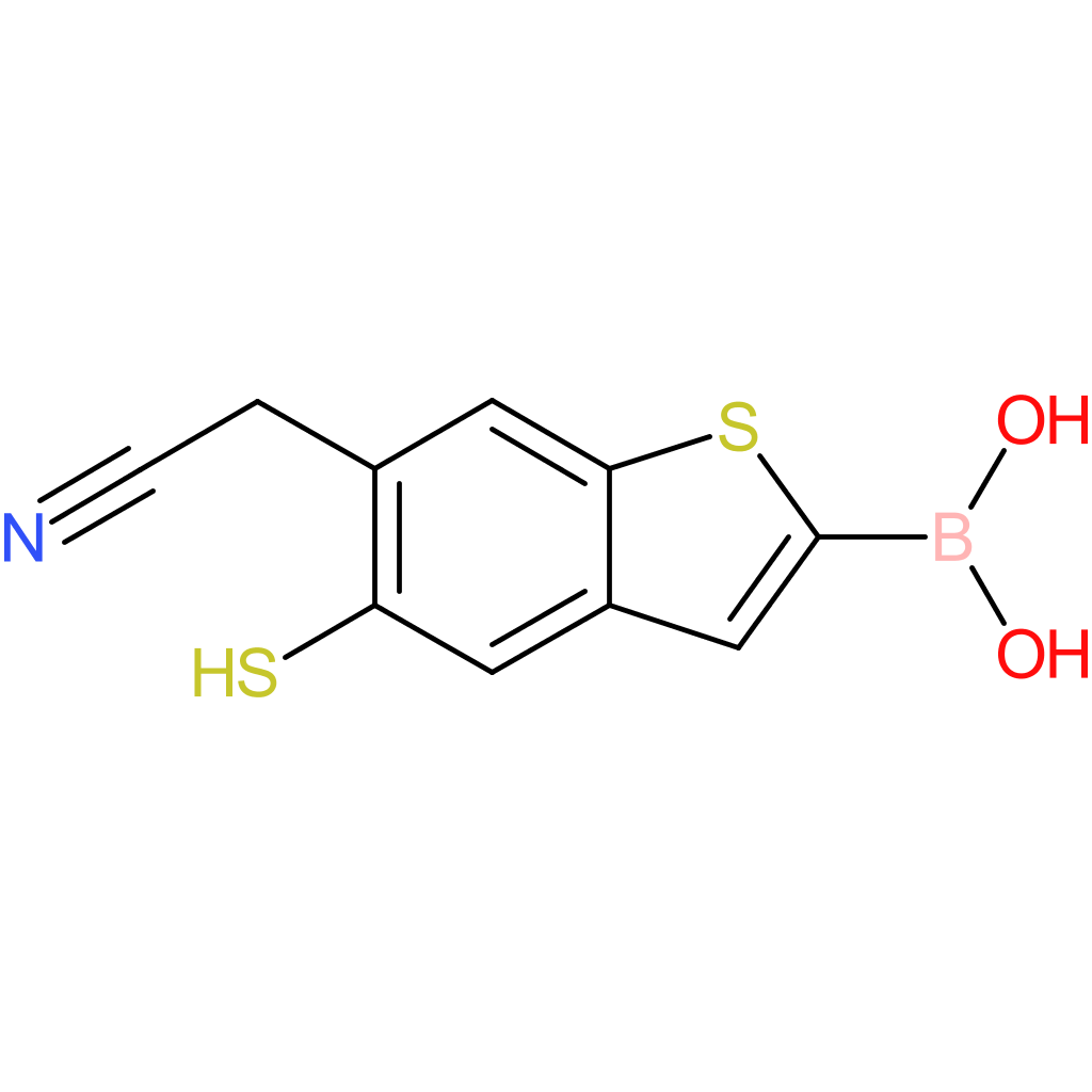 2-borono-5-mercaptobenzothiophene-6-acetonitrile