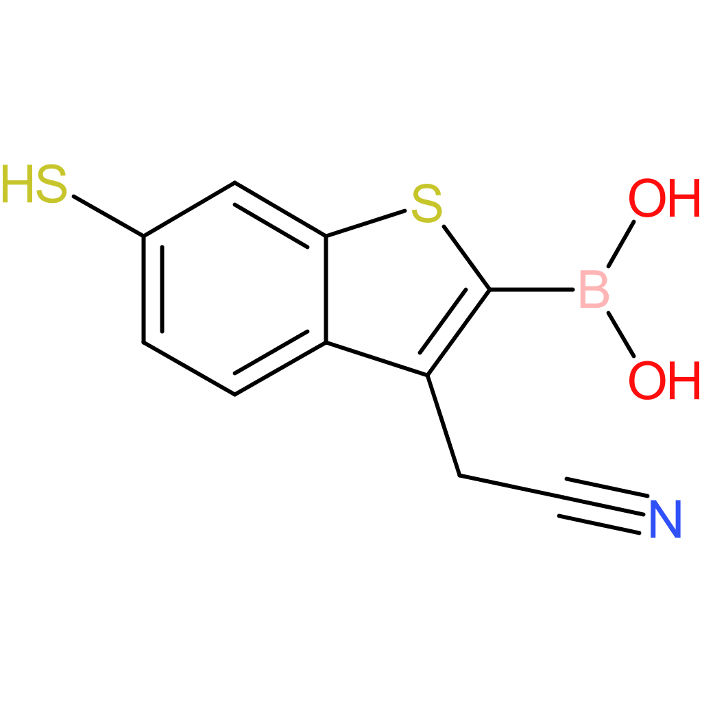 2-borono-6-mercaptobenzothiophene-3-acetonitrile