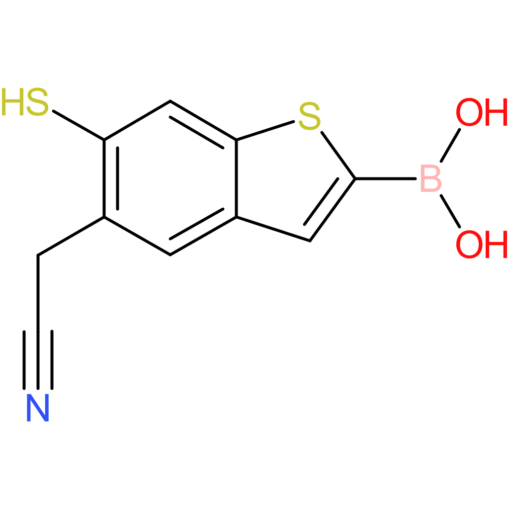 2-borono-6-mercaptobenzothiophene-5-acetonitrile