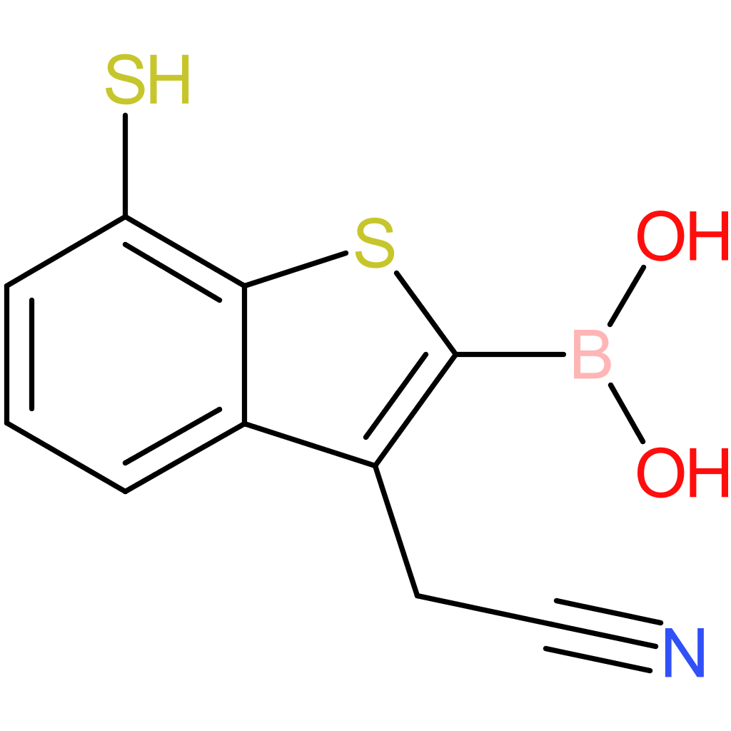 2-borono-7-mercaptobenzothiophene-3-acetonitrile