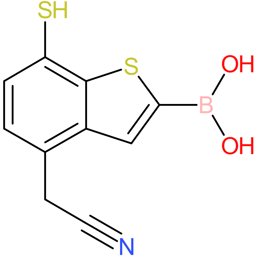 2-borono-7-mercaptobenzothiophene-4-acetonitrile