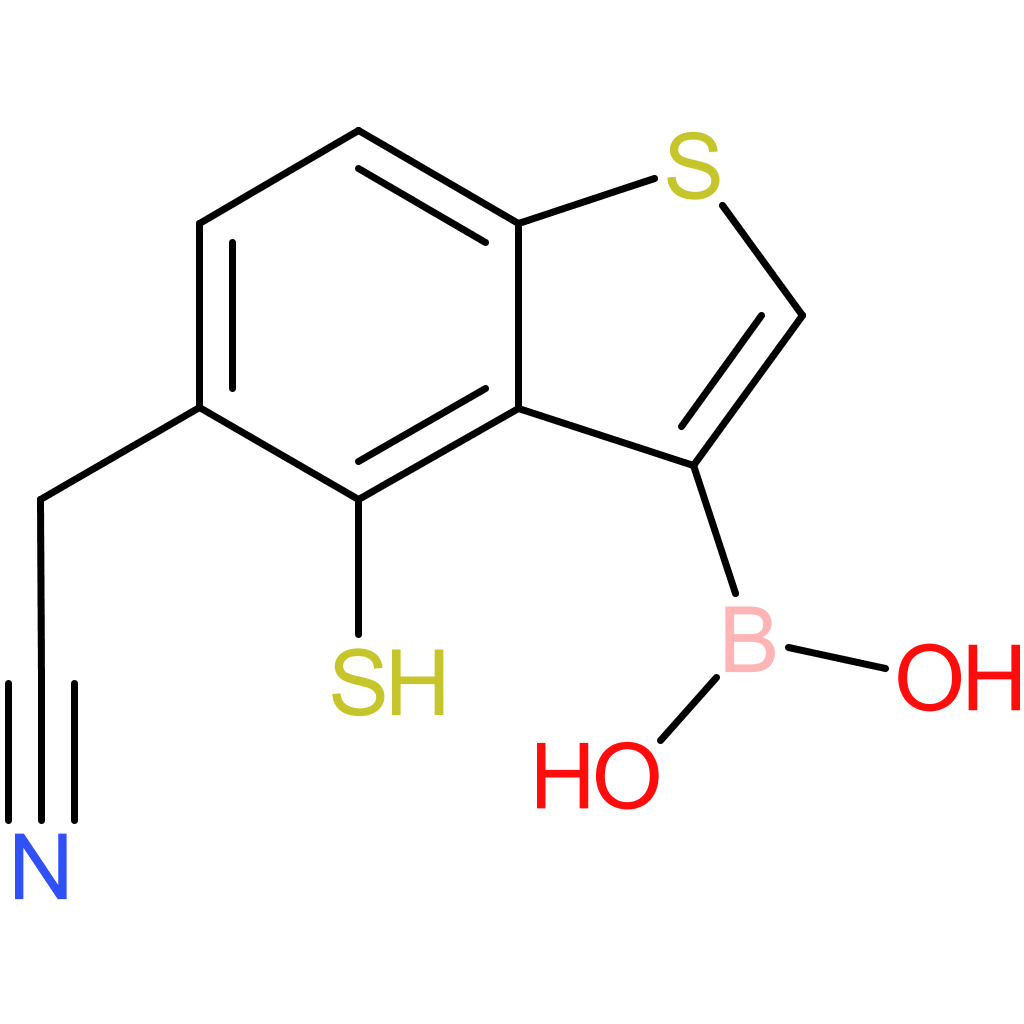 3-borono-4-mercaptobenzothiophene-5-acetonitrile