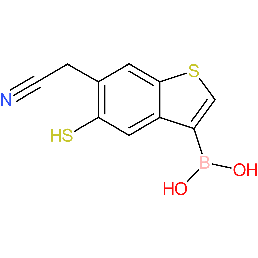 3-borono-5-mercaptobenzothiophene-6-acetonitrile