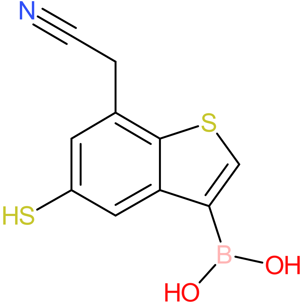 3-borono-5-mercaptobenzothiophene-7-acetonitrile