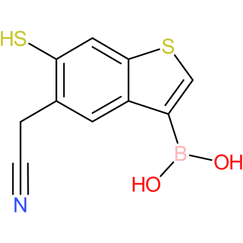 3-borono-6-mercaptobenzothiophene-5-acetonitrile