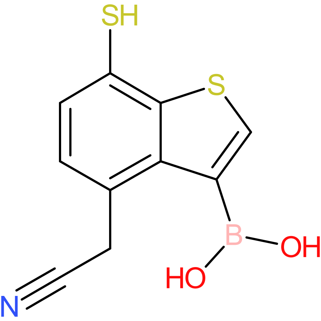 3-borono-7-mercaptobenzothiophene-4-acetonitrile