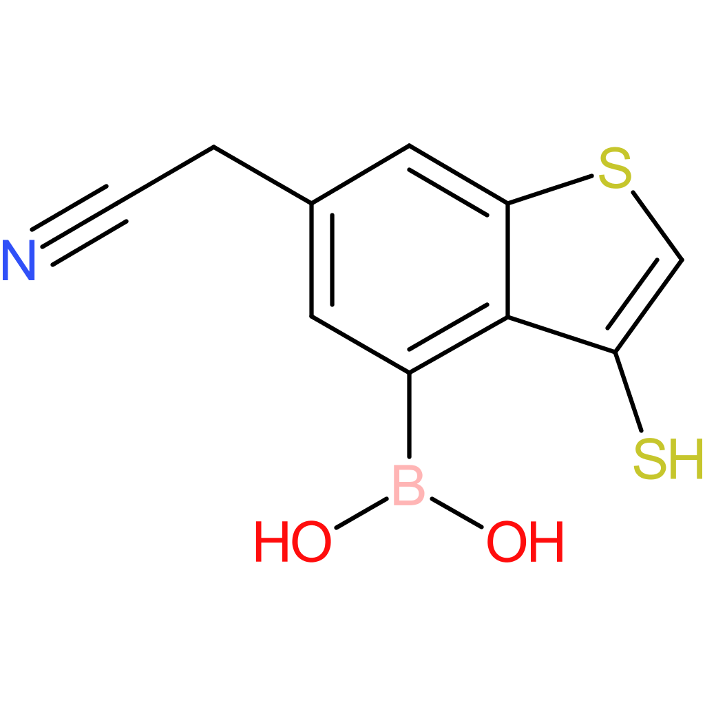 4-borono-3-mercaptobenzothiophene-6-acetonitrile