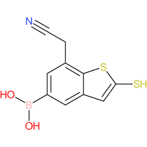 5-borono-2-mercaptobenzothiophene-7-acetonitrile