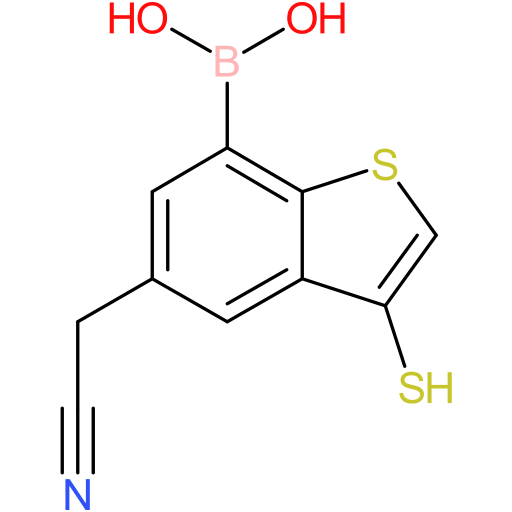 7-borono-3-mercaptobenzothiophene-5-acetonitrile