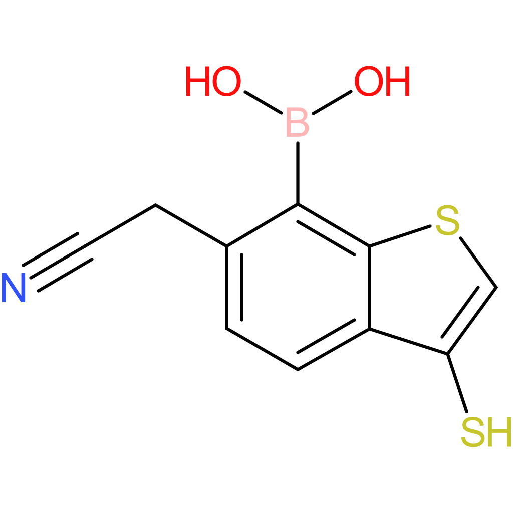 7-borono-3-mercaptobenzothiophene-6-acetonitrile
